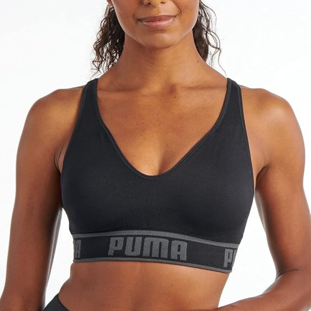 PUMA Women's Seamless Sports Bra (No Pads)